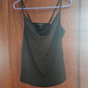 Rachel Zoe Satin Tank Top Womens cowl neck size small